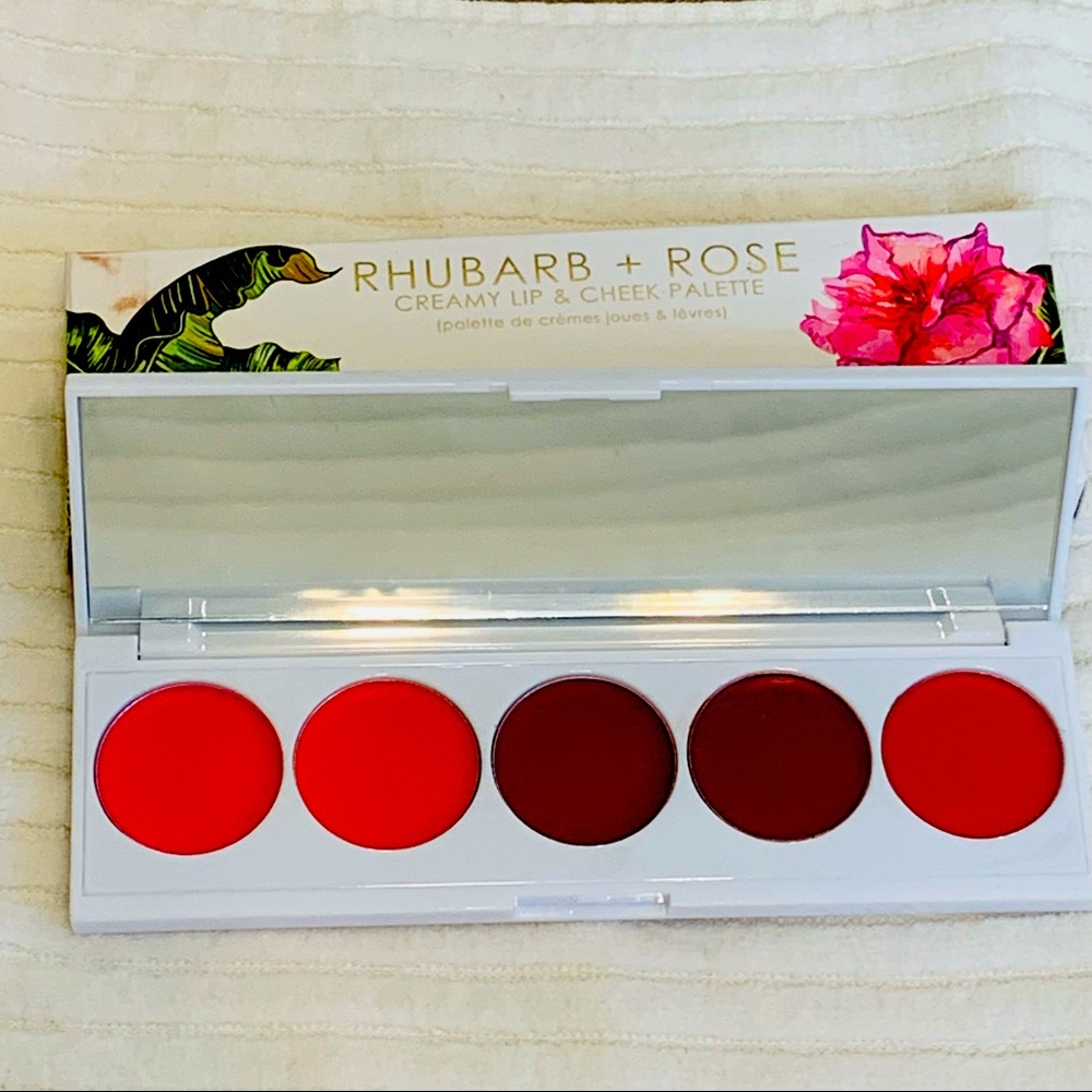 Rubart + rose lip and cheek pallet